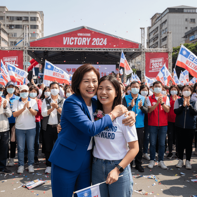 台中國民黨黨慶鄭麗文盧秀燕公開擁抱強調團結迎戰2026選戰
