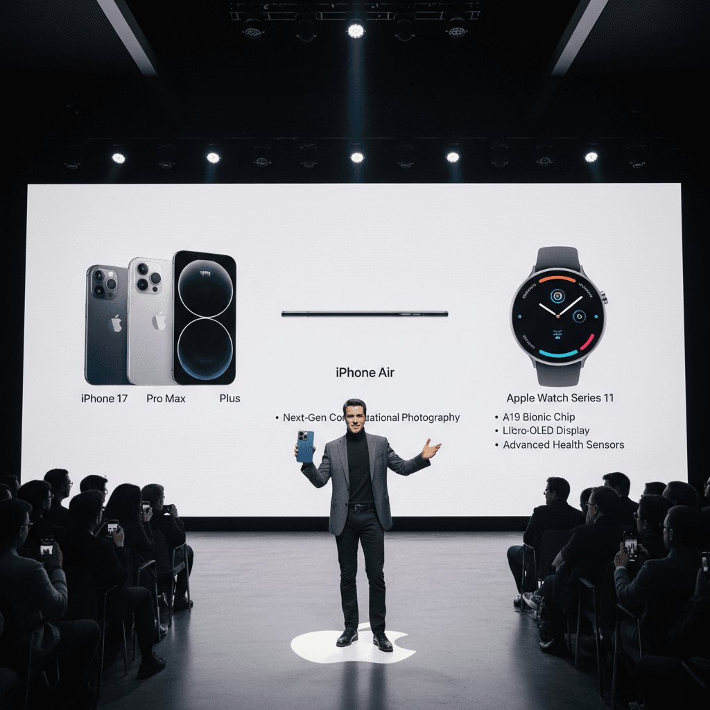 蘋果2025秋季發表會推出iPhone 17系列、iPhone Air及Apple Watch Series 11,聚焦輕薄設計與健康功能升級