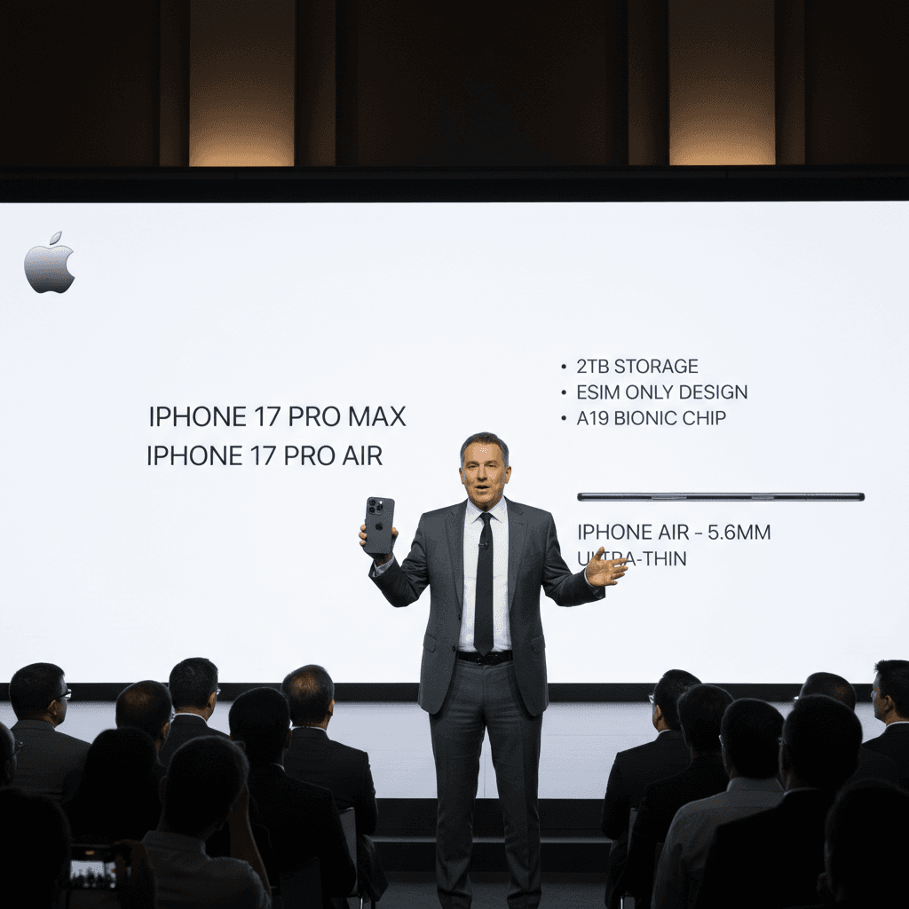 蘋果2025秋季發表iPhone 17系列與5.6mm超薄iPhone Air,推2TB與eSIM設計