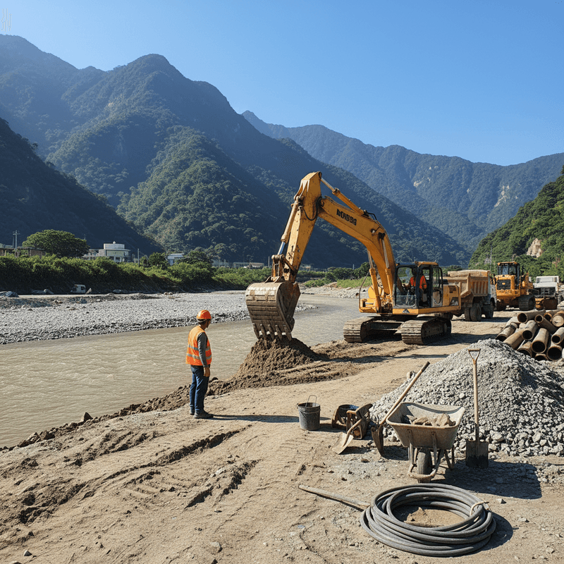 花蓮光復堰塞湖洪災清淤移工組隊支援 救災逾500傷事故政府加強安全與疫苗供應