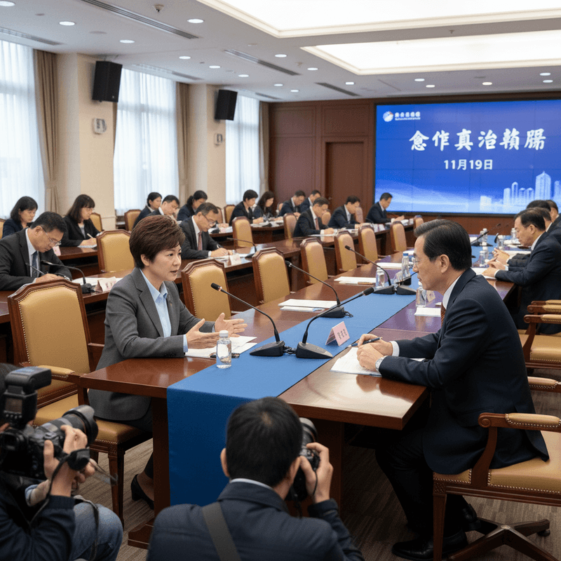 台北藍白兩黨主席鄭麗文與黃國昌11月19日公開會談討論聯合治理合作