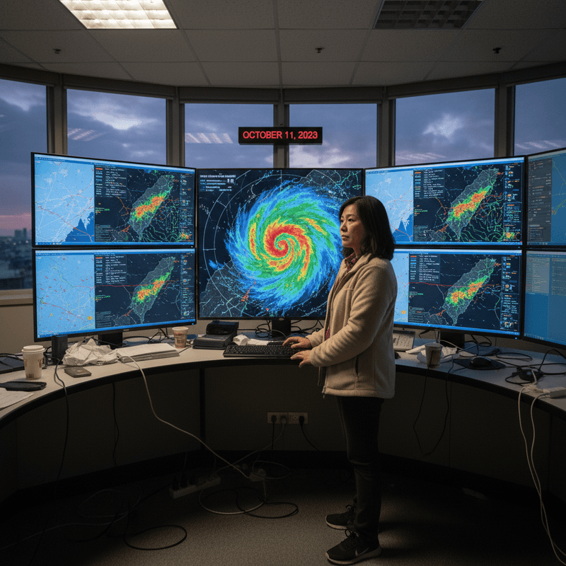 台灣北部及東部因颱風鳳凰啟動陸警,11日起強降雨警報升級