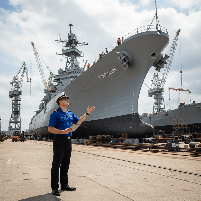 川普宣布2025年底啟動建造排水量3萬噸「川普級」超大型戰鬥艦