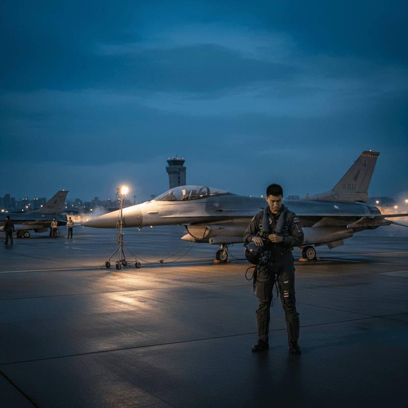 花蓮空軍F-16V夜間訓練失聯 飛官疑跳傘搜救持續進行