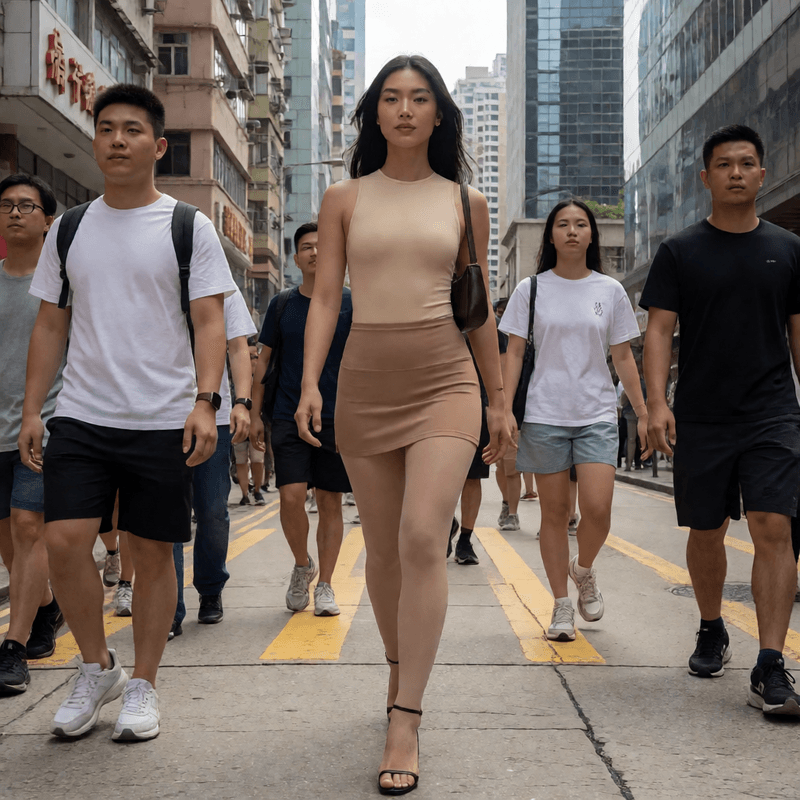 香港蘭桂坊女子全裸行走街頭 影片擴散至台灣引發網友關注