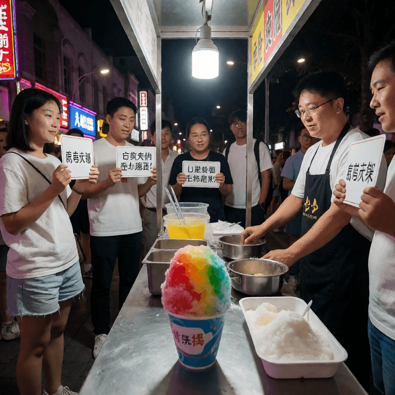 沈伯洋延三夜市快閃獲剉冰 洋流支持度攀升引發策略討論