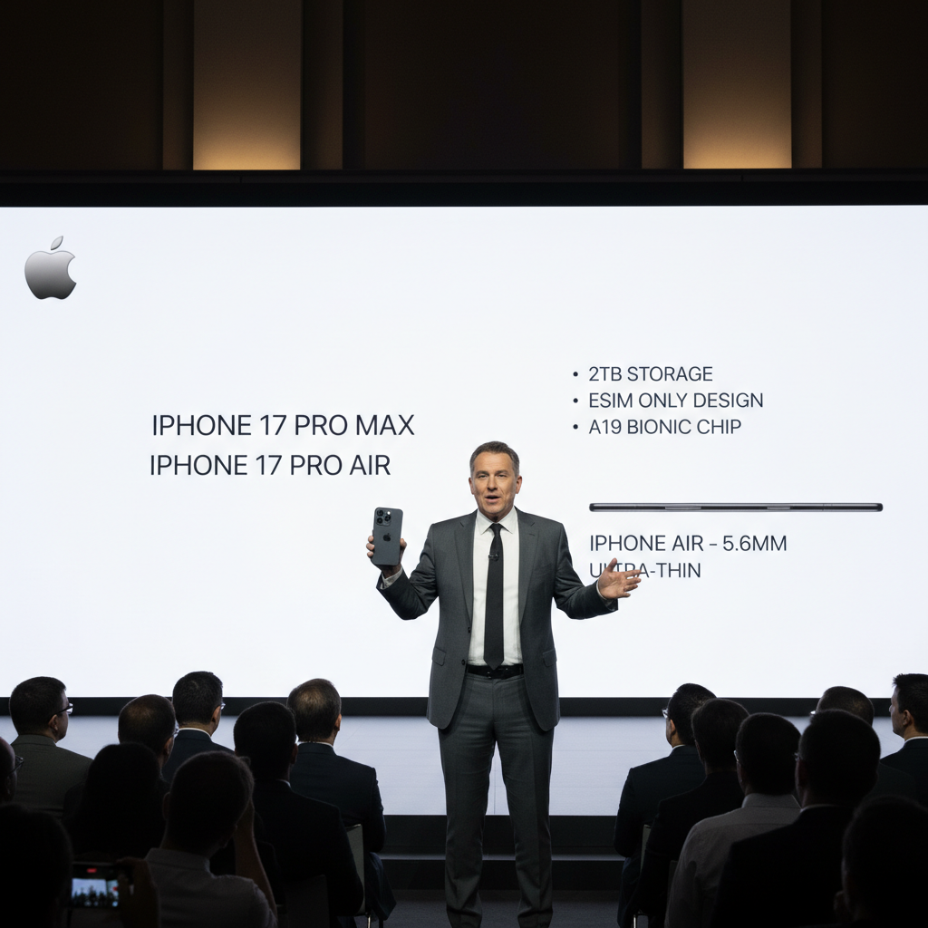蘋果2025秋季發表iPhone 17系列與5.6mm超薄iPhone Air，推2TB與eSIM設計