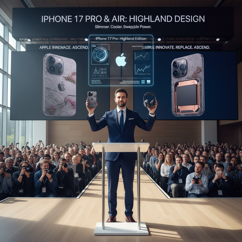 蘋果發布iPhone 17 Pro與Air採「高原」設計 強化輕薄與散熱並支援可替換電池