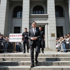 台北地方法院裁定柯文哲以七千萬元交保，羈押狀態結束