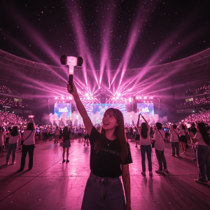 高雄世運館舉辦BLACKPINK世界巡演 推粉紅燈光與主題號誌燈應援
