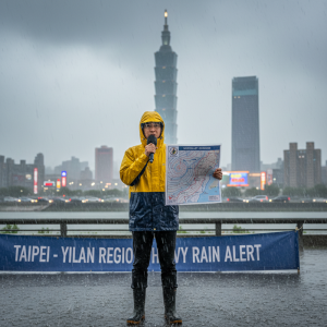 大台北及宜蘭受東北季風與颱風共伴影響發布豪雨特報並停課應警戒