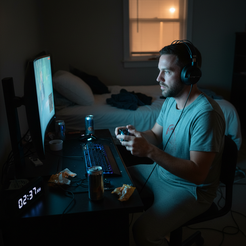 長期熬夜玩電動引發病毒性腦膜炎　30歲男子智力退化無法自理