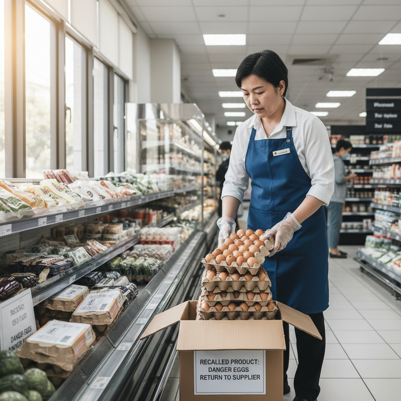 台中兩大超市下架近6000盒彰化芬普尼超標雞蛋並啟動回收措施
