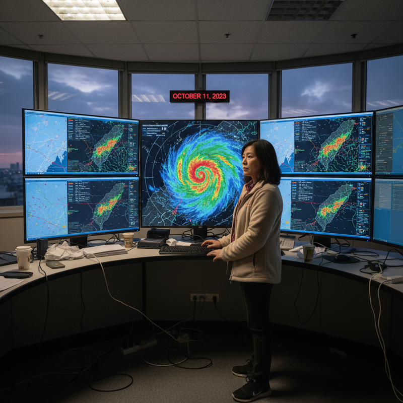 台灣北部及東部因颱風鳳凰啟動陸警，11日起強降雨警報升級