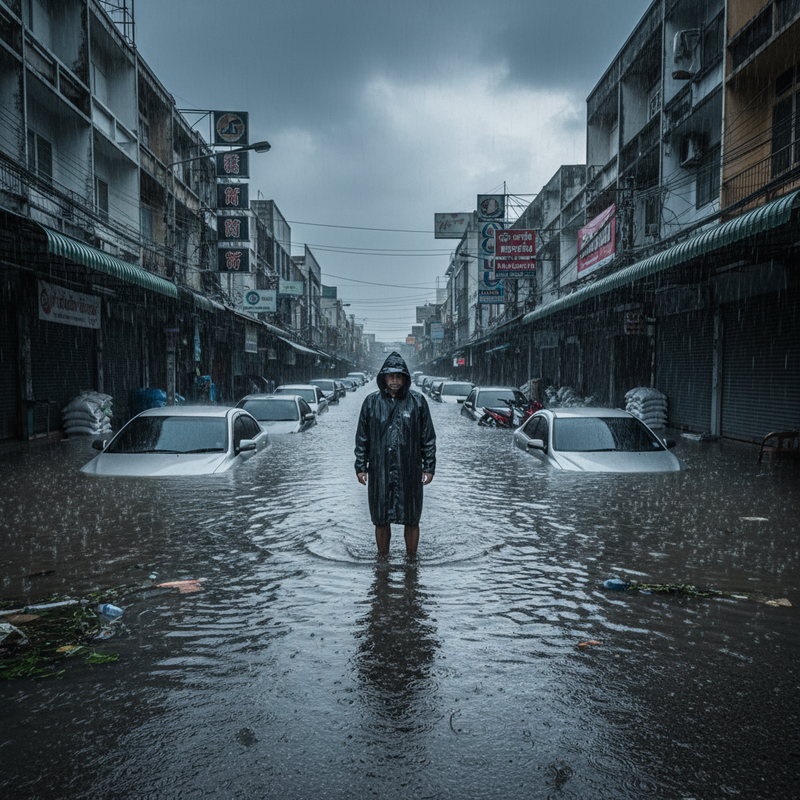 泰國南部合艾市遭300年來最大洪災 造成至少33人死亡