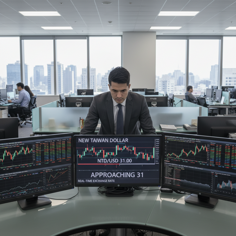 2025年台美聯合聲明發布後新台幣匯率急升逼近31元關卡