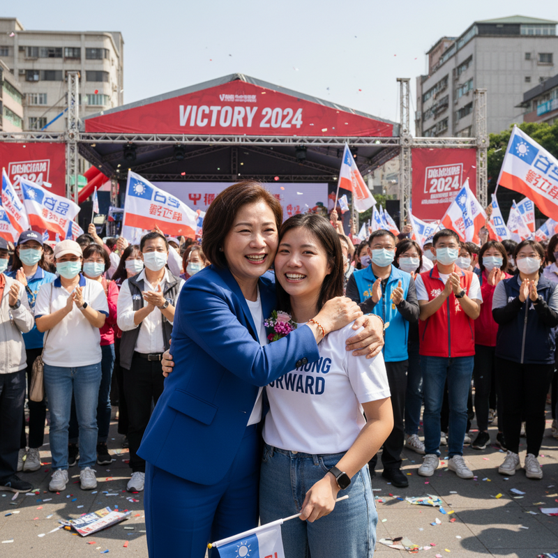 國民黨黨慶鄭麗文盧秀燕公開擁抱強調團結迎戰2026選戰