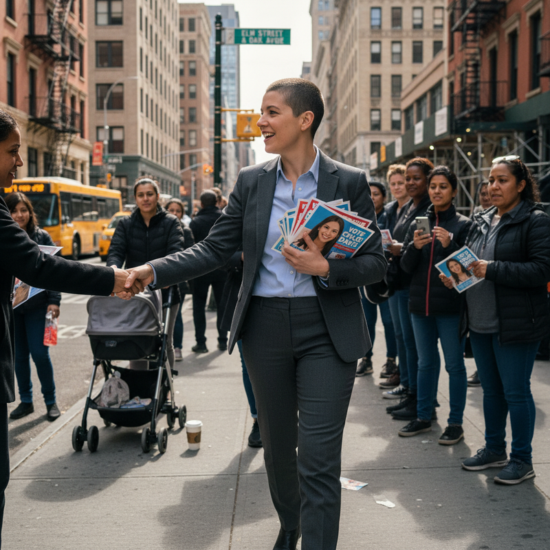 高雄立委林岱樺剪三分頭掃街拜票 表達初選奮戰決心