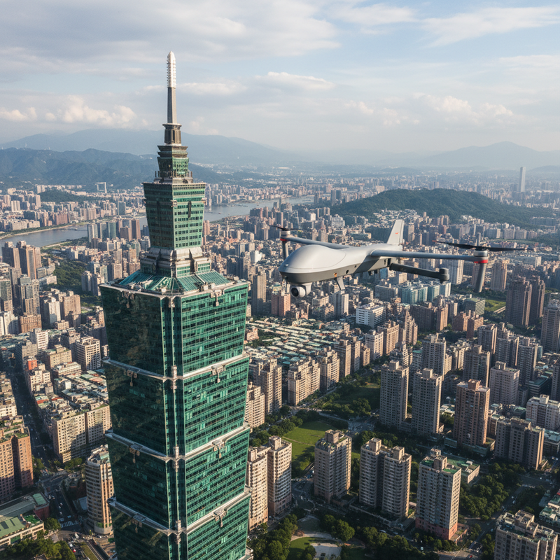 中國解放軍首度公開雙尾蠍無人機俯瞰台北101影像｜台灣強調無實際領空侵犯