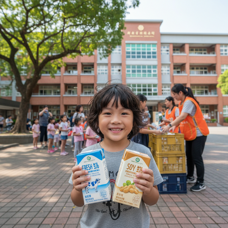 新北市2026年起推「鮮奶幸福週」 33萬幼童每週免費領鮮奶豆漿