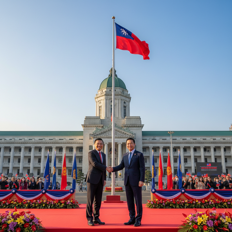 台北總統府2026元旦升旗典禮 賴清德與韓國瑜握手 鄭麗文首次以國民黨主席出席並保持距離