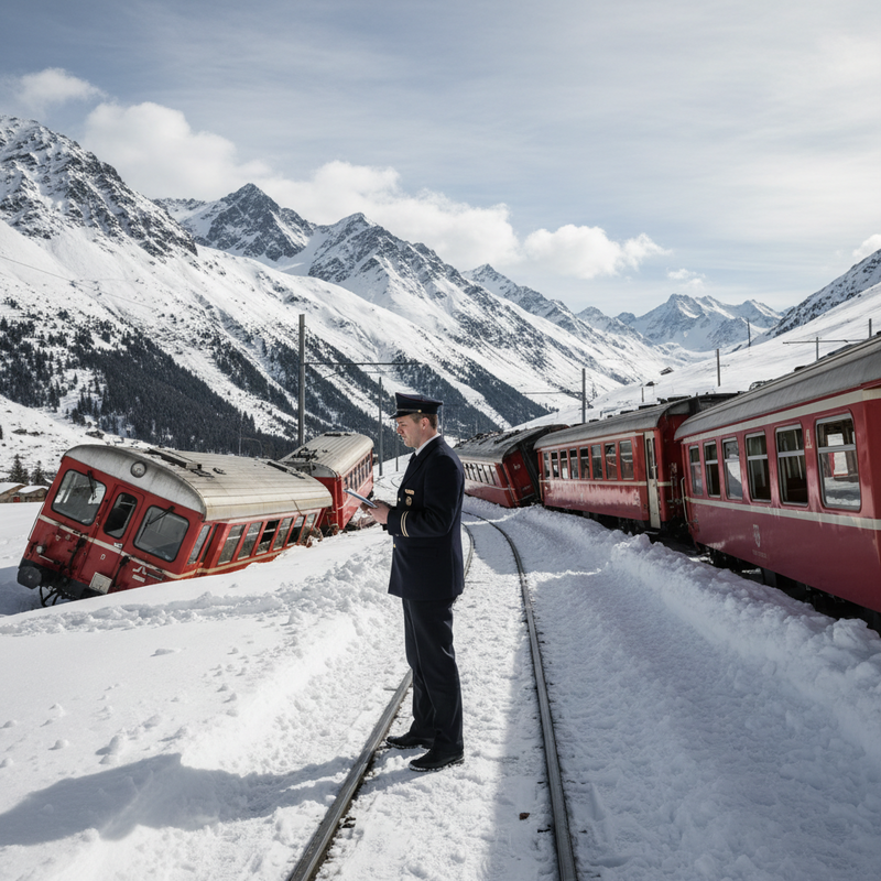 瑞士東部貝爾尼納鐵路雪崩導致列車脫軌 5人受傷交通暫停