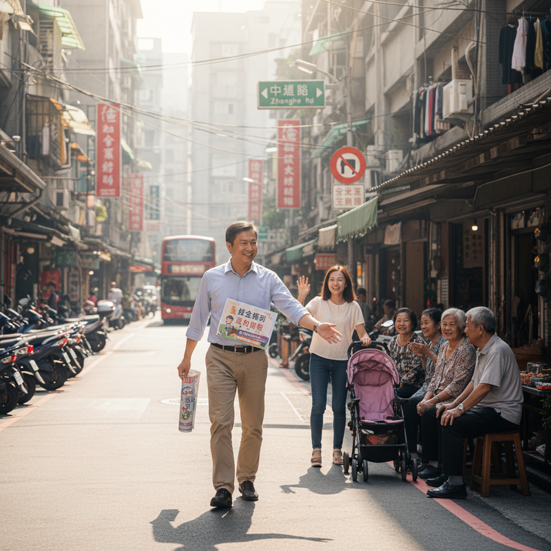 新北市長初選黃國昌掃街遭嗆質疑社福政策基層支持度不足