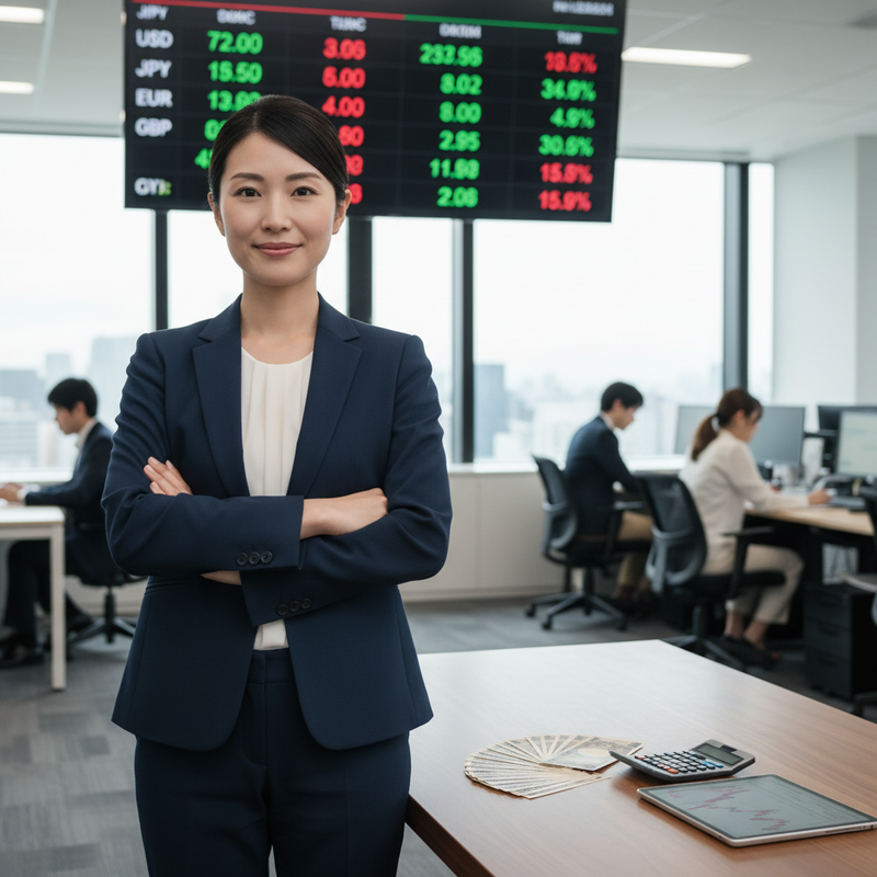 台灣金融交易員在繁忙交易室內專注工作，象徵經濟活力與產業專業