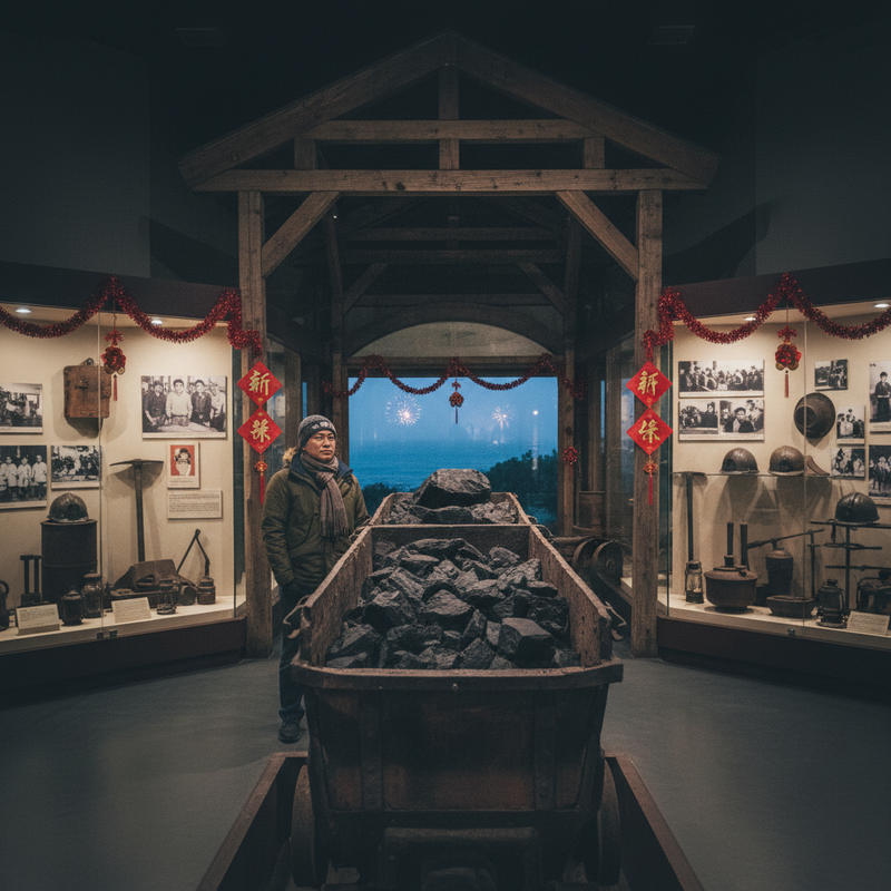 新北萬里賴清德除夕返鄉參拜祈福並導覽礦工生活紀念館