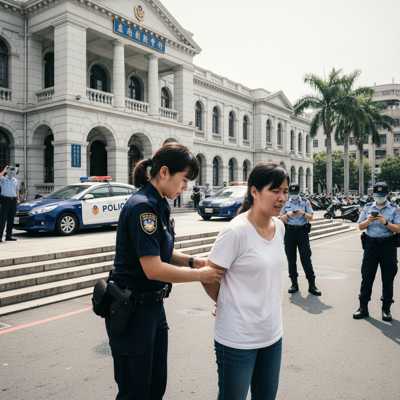 台南市警方拘捕涉臉書恐嚇王定宇兒子及賴清德女子，案件移送地檢署偵辦