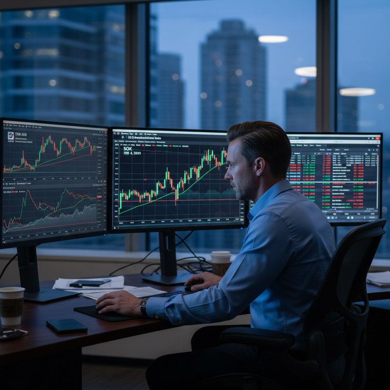 美國費半指數2月4日跌破月線 台積電ADR同日下跌近3%