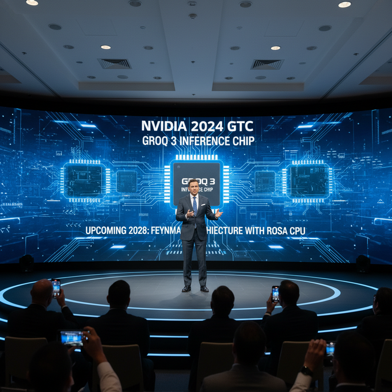 輝達2024 GTC發布Groq 3推論晶片及2028年Feynman架構含Rosa CPU