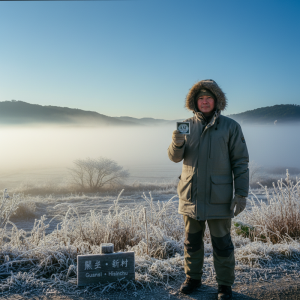 新竹關西今晨最低溫4.9度 強輻射冷卻引發寒流低溫現象