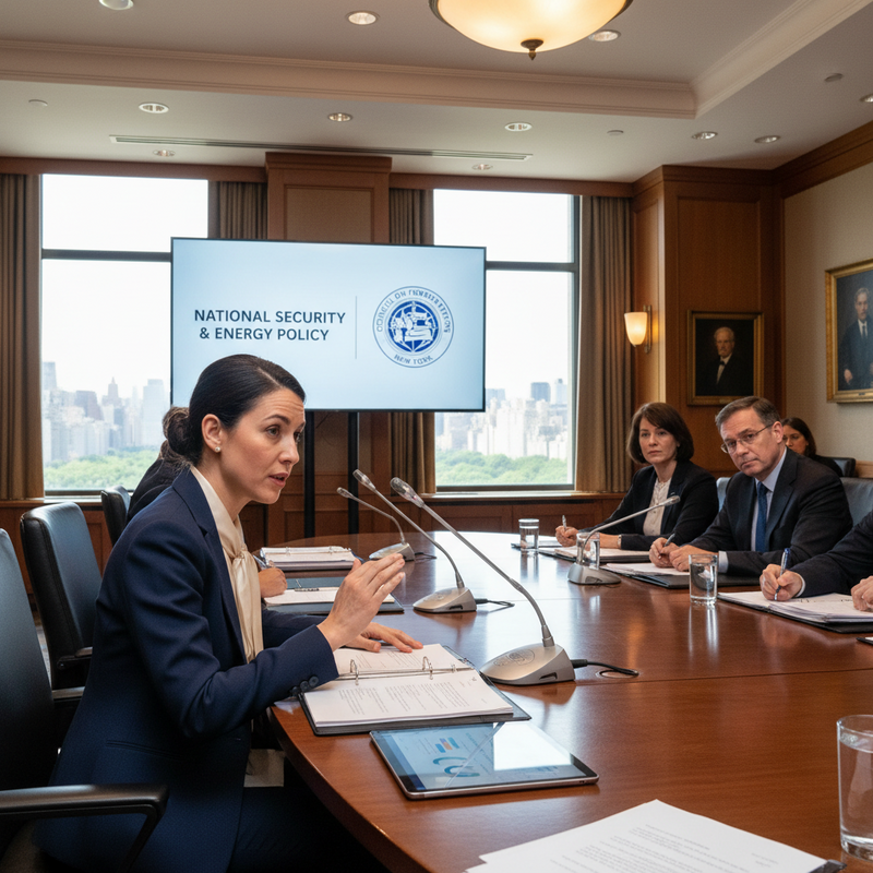 台中市長盧秀燕紐約會談CFR與薄瑞光 聚焦國家安全與能源政策