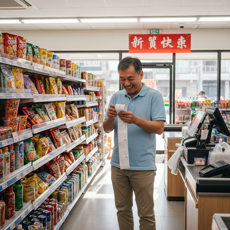 台灣115年1-2月統一發票6張千萬大獎集中便利商店 消費金額最低39元