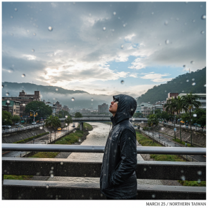 台灣北部及東北部3月25日清晨鋒面通過伴短暫降雨，天氣逐漸穩定