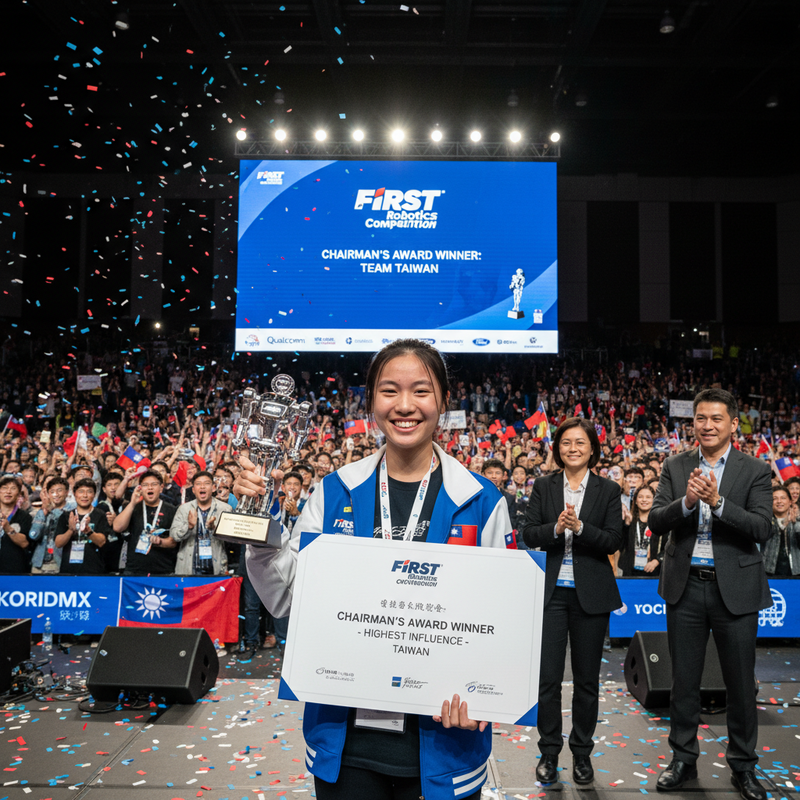 郭台銘大女兒「妞妞」代表台灣奪美國FIRST機器人賽最高「影響力大獎」