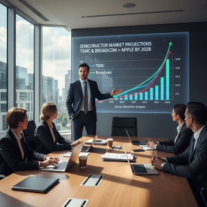 台積電與博通預計2028年市值超越蘋果，受AI需求推動